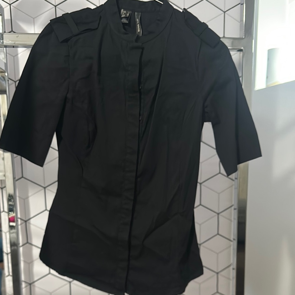 Mango Black Blouse
